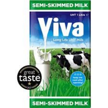 Picture of 12 x Viva Semi Skimmed UHT Milk 1L -