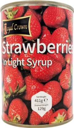 Picture of 12 x  Royal Crown Strawberries  in Syrup 411g